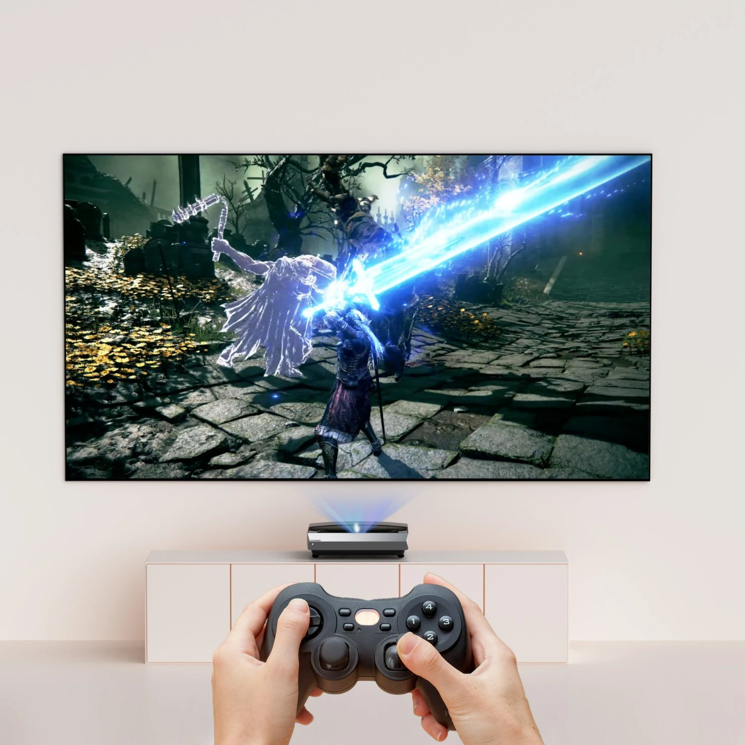 TELON Manufacture Price 120inch ALR Short Throw Fixed Frame Widow Fixed Frame Projector Screen