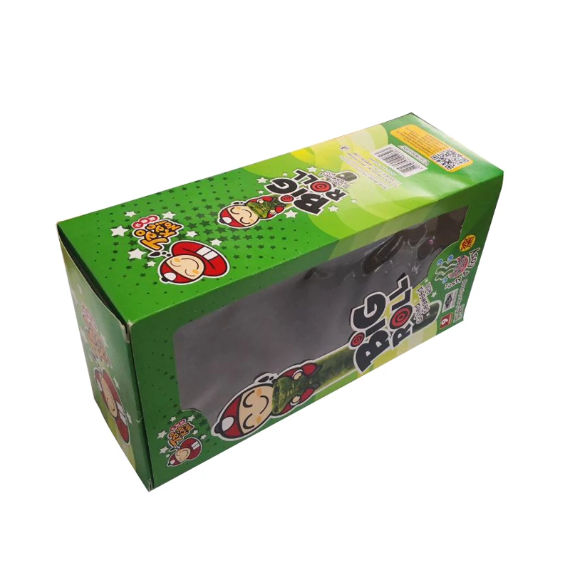 Wholesale Custom Unique Design Potato Chip Nori Packaging Card Box Disposable Snack Box With Window