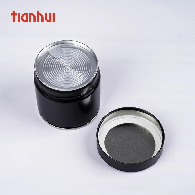 Маленькие жестяные банки Tianhui с полностью герметичными двойными крышками упаковка для натуральных травяных добавок в виде порошковой формы чая