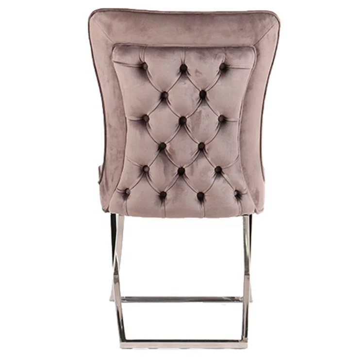 Modern Comfortable Metal Leg Chairs Dining Room Chair Gold Fabric Stainless Steel Luxury Velvet Home Furniture Dining Tables