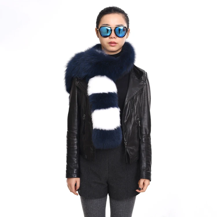 High Fashion Multi Color Real Fox Fur Scarf For Girls