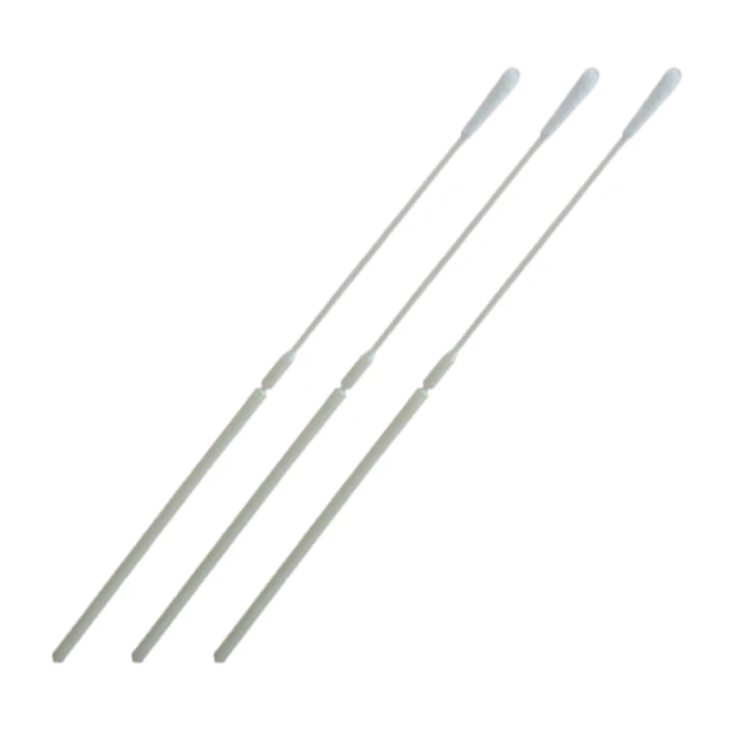 Medical disposable sterile sampling flocking oral stick nasopharyngeal nylon flocked swabs