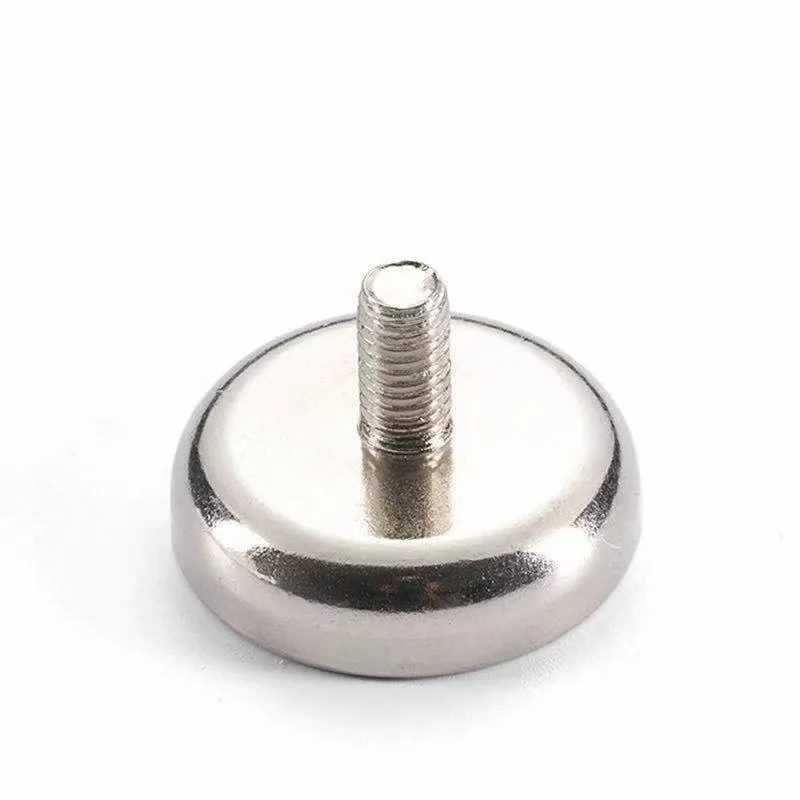 N48 NdFeB Neodymium Disc Pot Magnet With External Screw Pot Magnets Fishing Permanent Magnetic Materials Powerful Wholesale