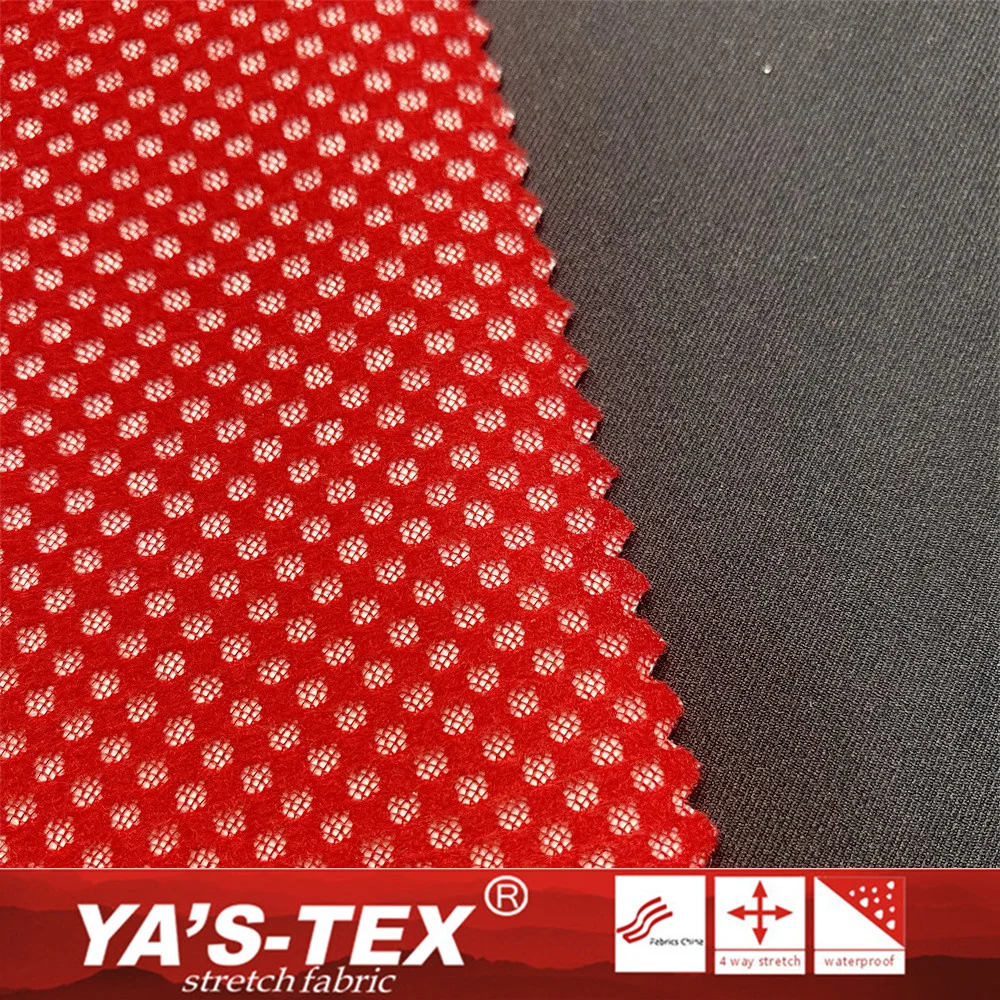 High Elastic Yarn Polyester twill fabric bonded PTFE membrane bonded Knitted Terry Mesh fabric Tear Resistant for Jacket