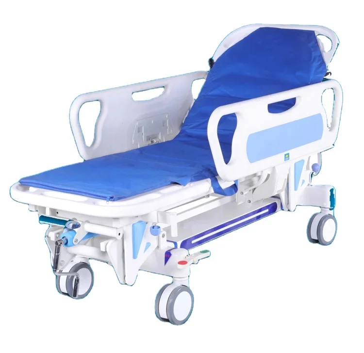 luxury emergency patient stretcher trolley manual transfer ambulance transport stretcher with mattress