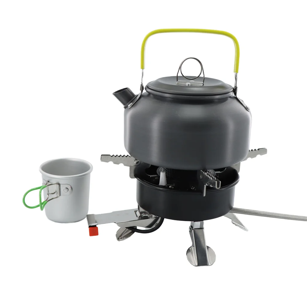 Super High Power 7800W Stainless Steel Outdoor Camping Gas Stove Split Design for Manual Use Compatible with Butane Propane