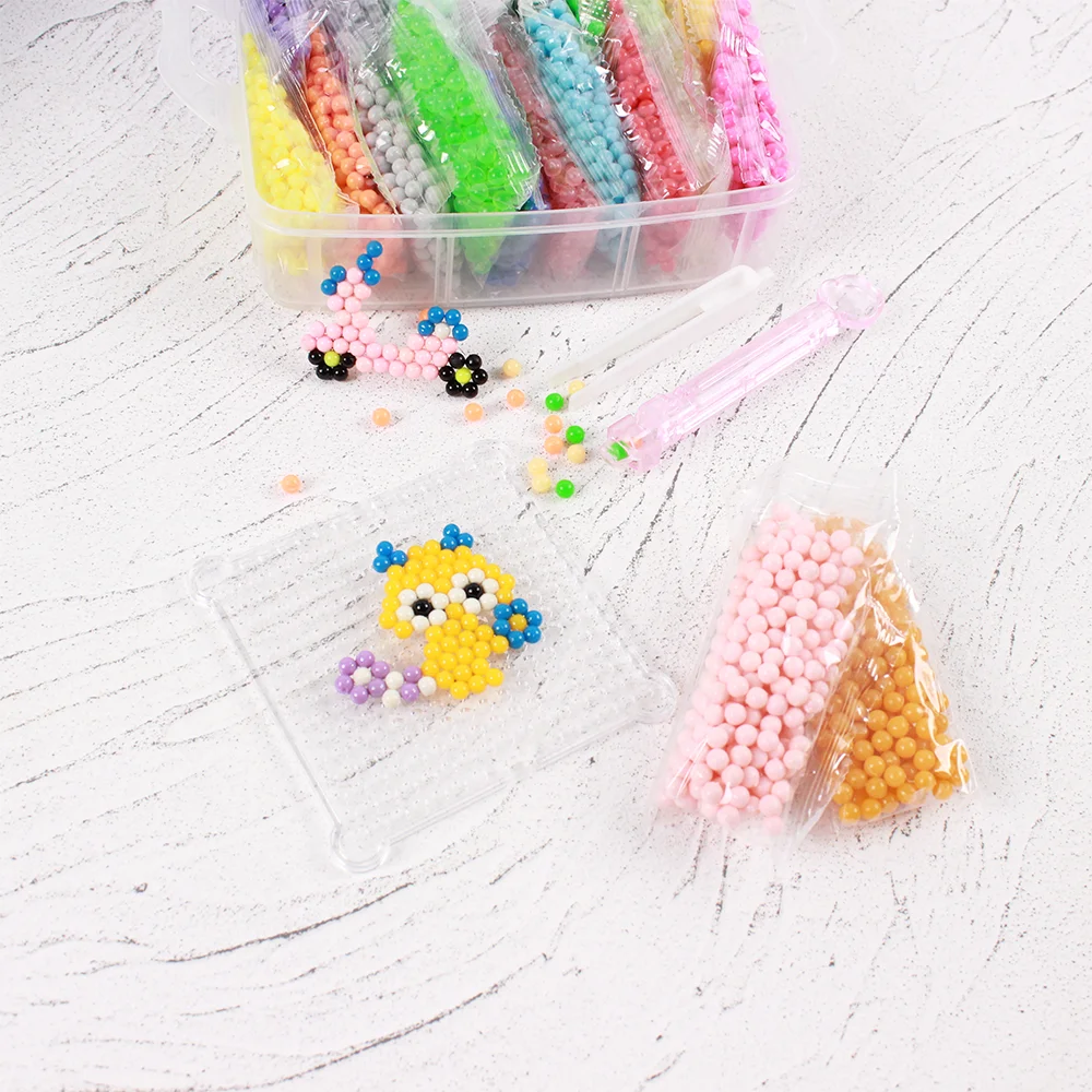 The New Listing Educational Plastic Craft Colorful sticky Water Spraying Bead In Box