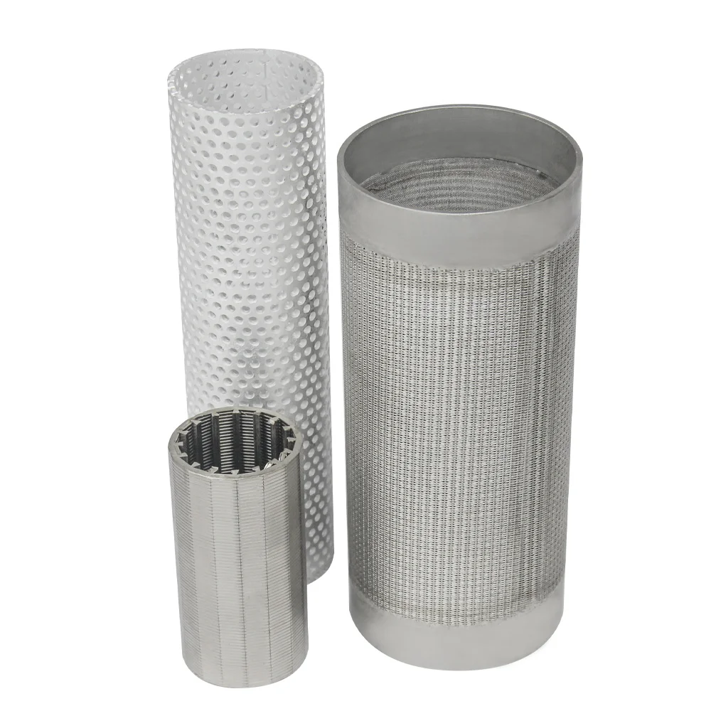 High Quality Wholesale 316L Stainless Steel Bayonet Fin End Fitting Sintered Mesh Filter Cartridge