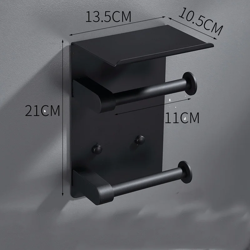 Sanga  New Design Stainless Steel Wall Mounted Phone Shelf and Paper Towel Holder Wholesale Bathroom Storage Rack