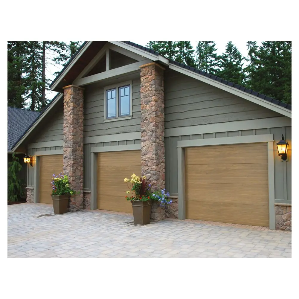 Prima Double Steel Sectional Industrial Two Car Garage Gate And Pedestrian Doors