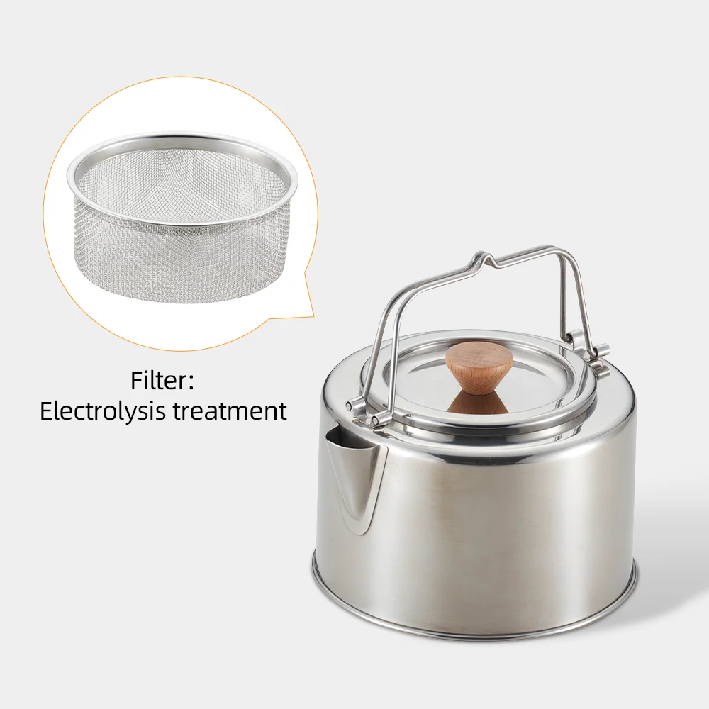 Hot Sale Stainless Steel Tea Pot Outdoor Kettle Travel Water Kettle