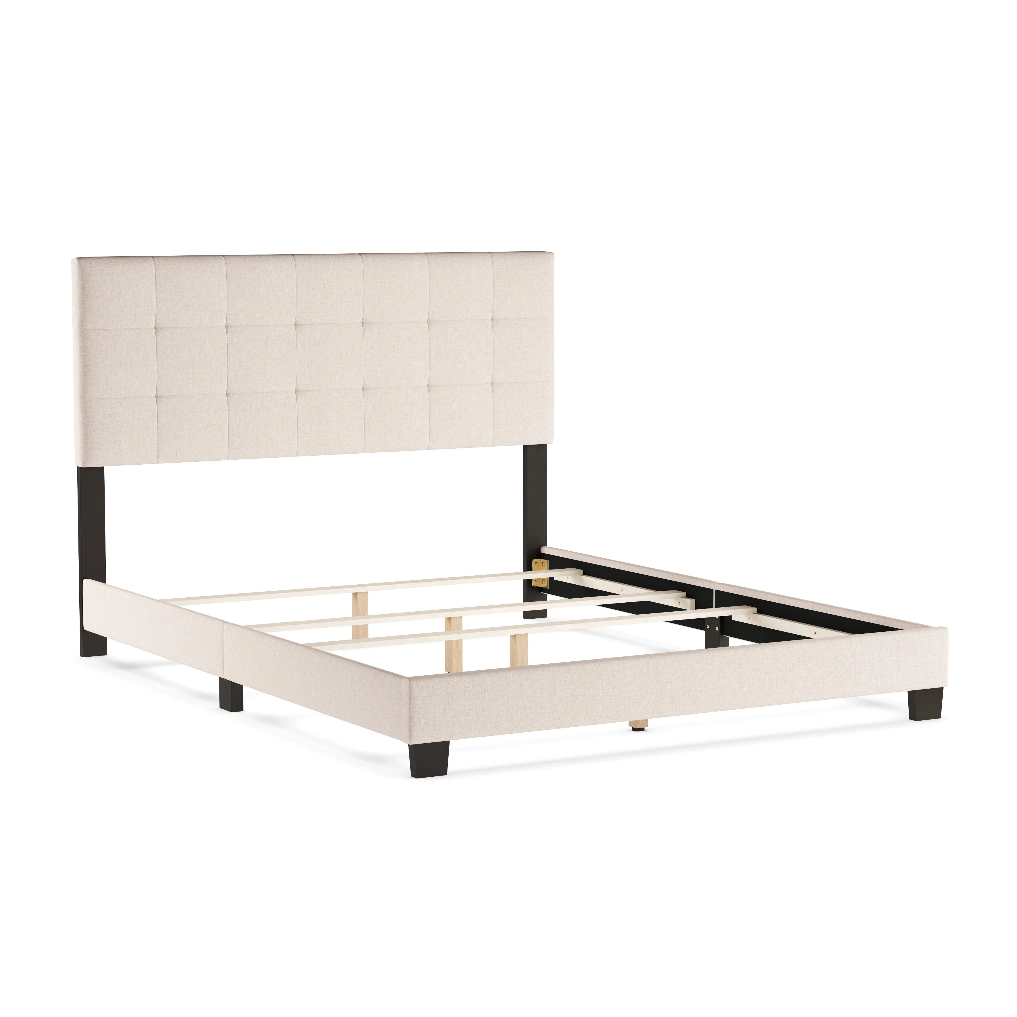 Dingzhi Furniture Hot Sell Linen Bedding Cama De Casal Double Bed Designs Upholstered Bed