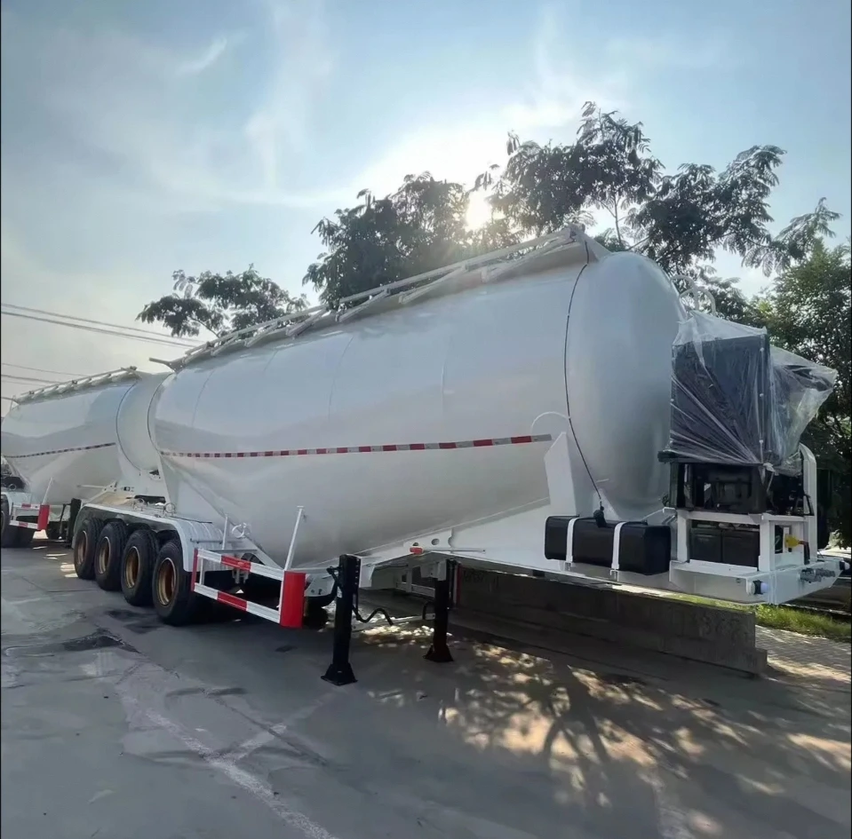 Customizable bulk cement tank trailer powder dry ash bulk cement semi trailer 80cbm