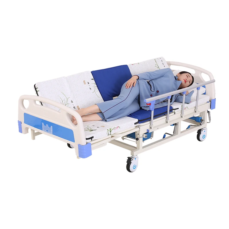 Manufacturer Supply Cheap Price Home Care Side Head Foot Board Manual Full Curve Nursing Bed