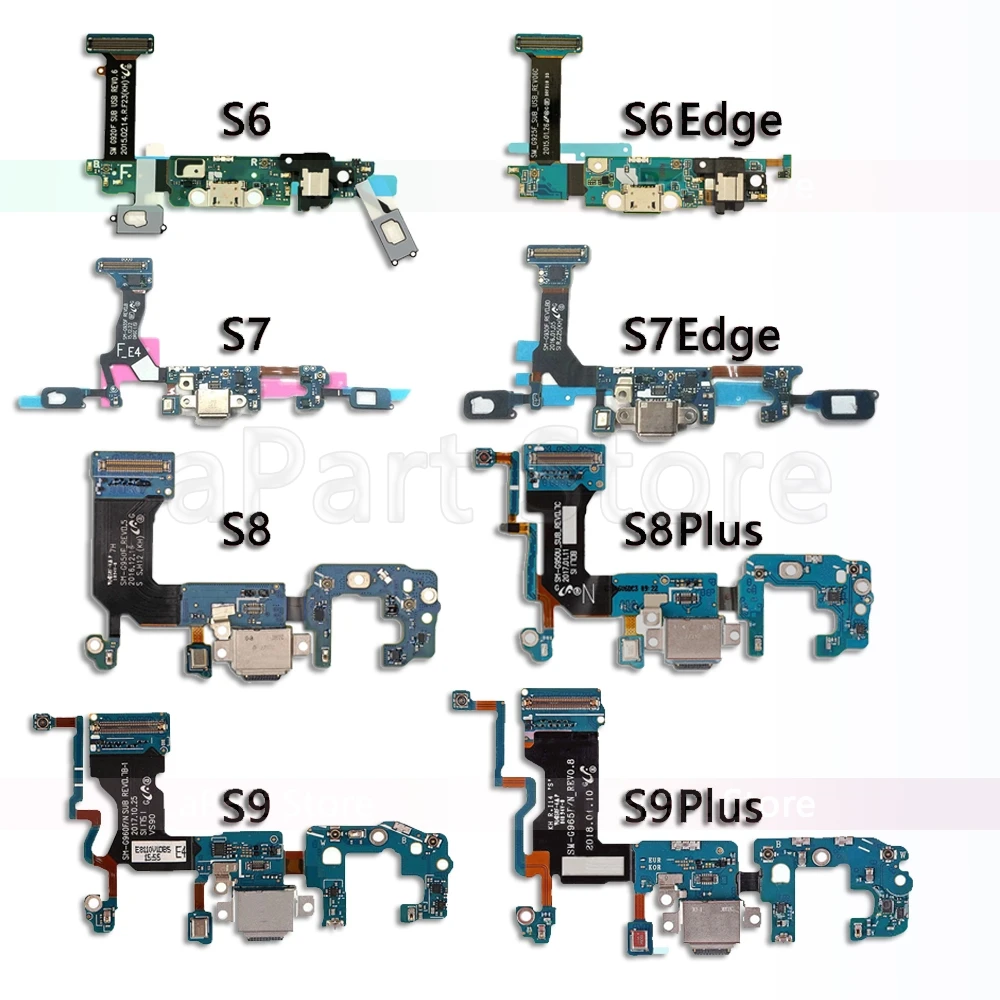 Usb Port Dock Connector Charging Flex Cable for Samsung Galaxy S6 S7 Edge S8 S9 Plus G920F G930F G935F G950F G955F G960F G965F