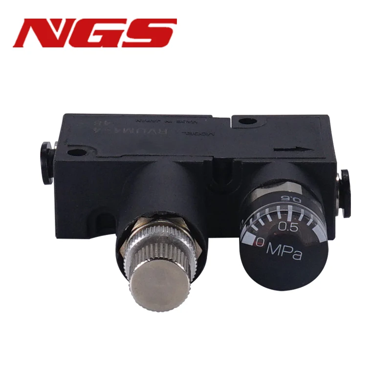 High precision miniature pressure regulating valve RVUM4-4 pneumatic mini pressure reducing valve
