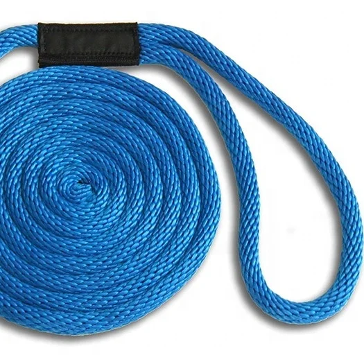 High quality customized package and size solid  braided nylon/ polypropylene marine rope dock line  launch rope
