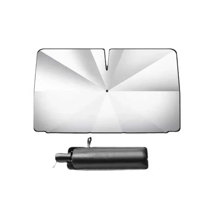 Custom Logo Foldable Uv Proof 170t 190t Car Sunshades Protection Umbrella for Sedan Suv Front Windshield