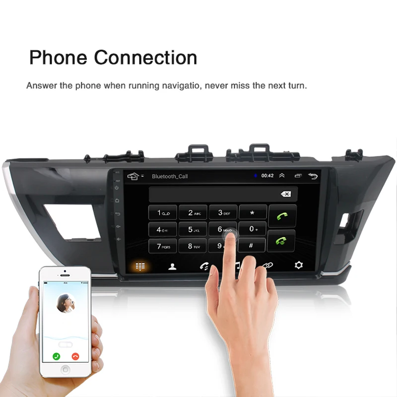 2G 32G 2Din Android10 Car Radio For Toyota Corolla Altis 2014-2016 Carplay Auto Radio Car Receiver GPS Navigation Blue tooth