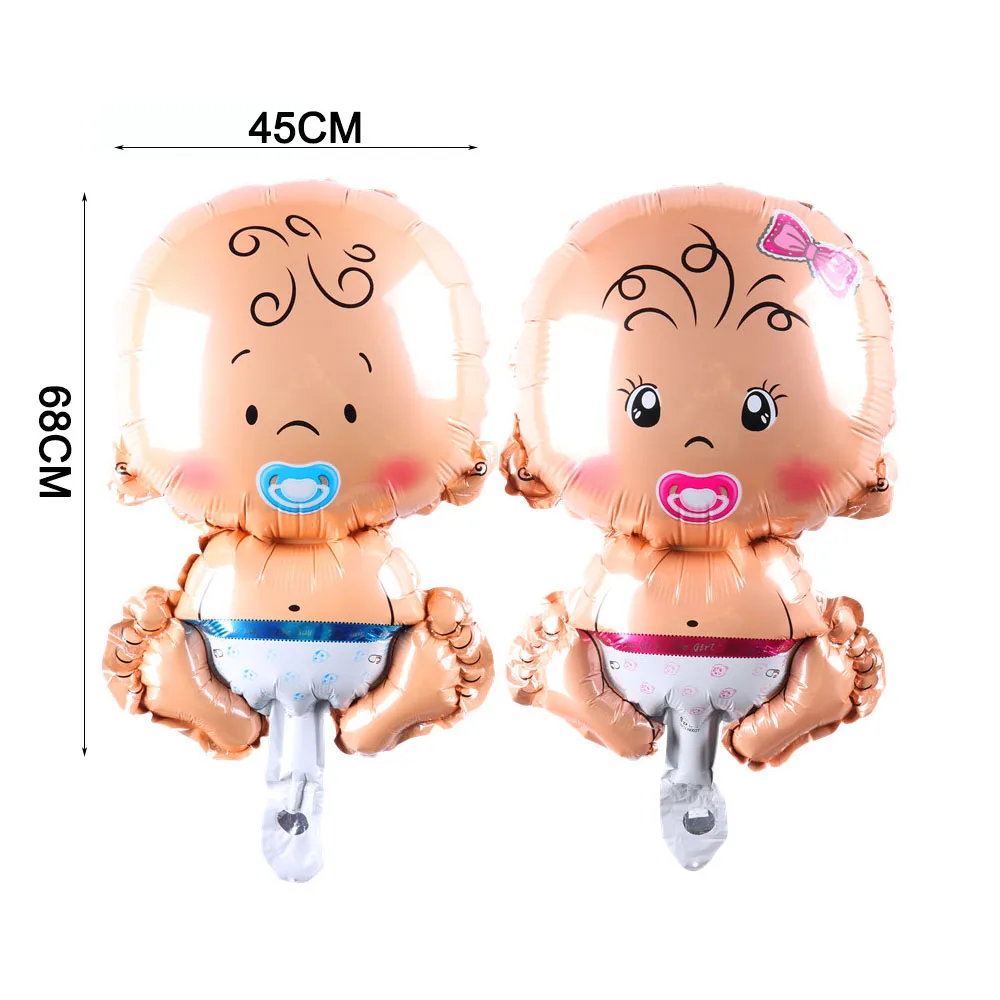 Free Shipping Big Size 45*68cm Boy Girl Baby Shower Foil Helium Balloons Hydrogen Balloon Christening Kids Birthday Party Decor