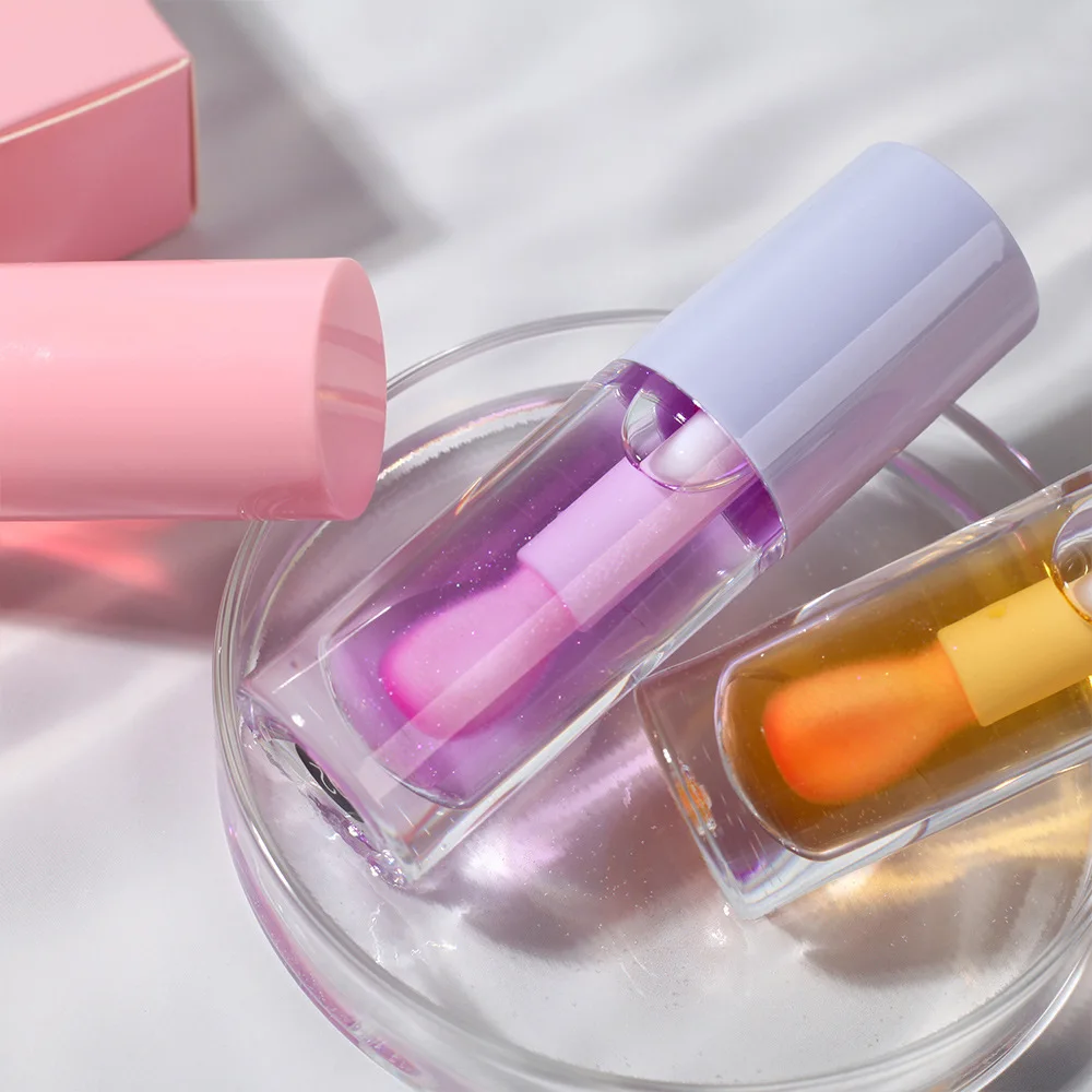 Colorful macaron color tube beauty product wholesale manufacturer cosmetics lip gloss containers lip oil  plumping lip oil