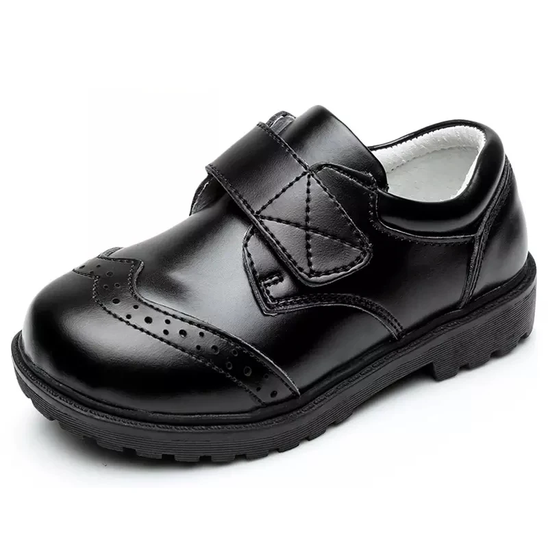New Design Children Leather Shoes White Performance Dress 11 Years Old Boy Kids Black Shoes for School 2022