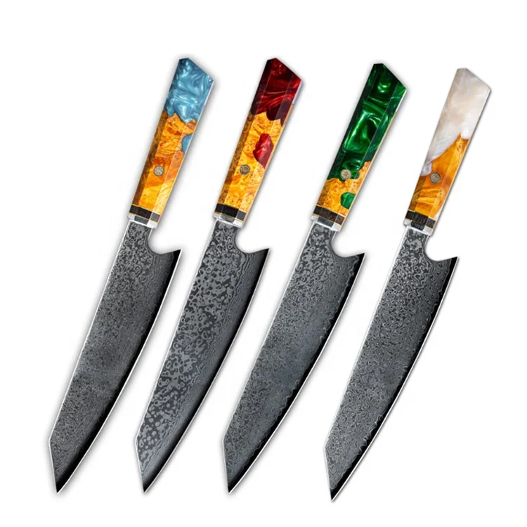 8 дюймов kiritsuke Bunka Gyutou японский Дамаск AUS10 нож шеф-повар эпоксидной смолы