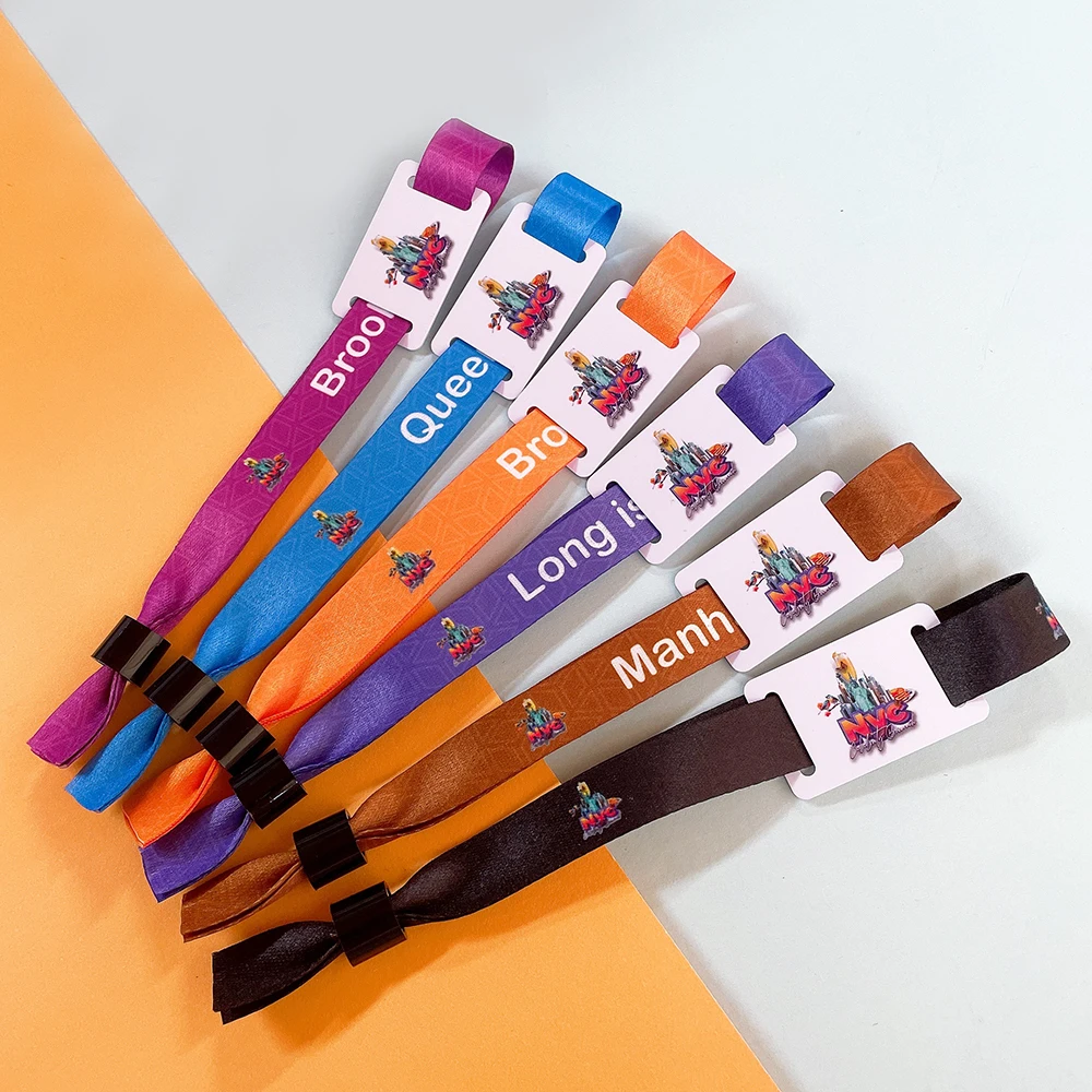 PVC Rfid 13.56MHZ NFC chip fabric woven Wristband RFID PVC NFC Wristband Manufacturer active rfid wristband