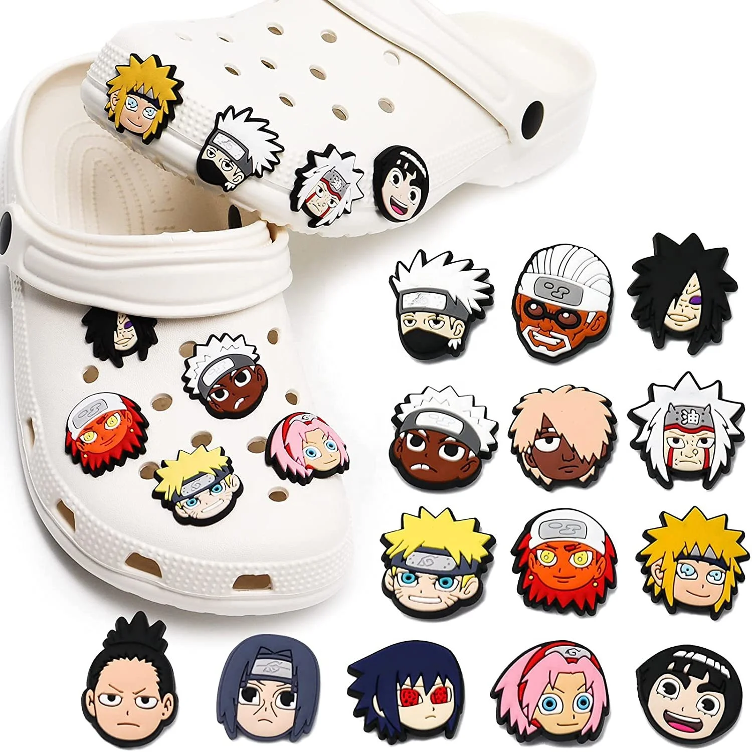 Подвески Naruto-Croc/подвески для обуви/подвески в наличии небольшой минимальный заказ аксессуары Мультяшные подвески сандалий