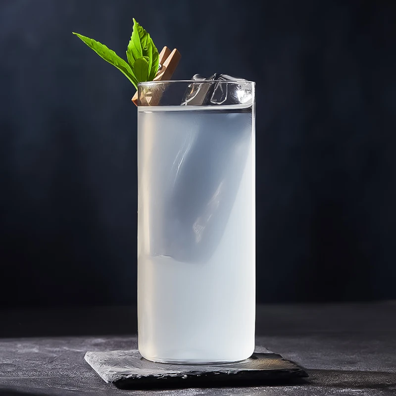 Popular 360ml Cocktail Bar Party Creative Colin Cup Juice Cold Drink Glass Martini Cocktail Glasses With Pattern