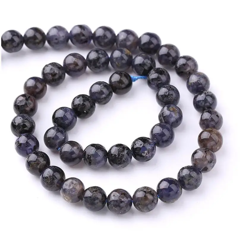 Loose beads natural lapis lazuli round beads semi-finished handmade beaded earrings pendant jewelry accessories in stock