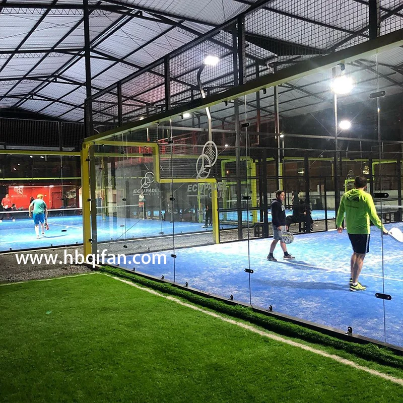 2023 New Design Panoramic Padel Court Supplier Explosion-proof Tempered Glass Paddle Tennis Court Cost