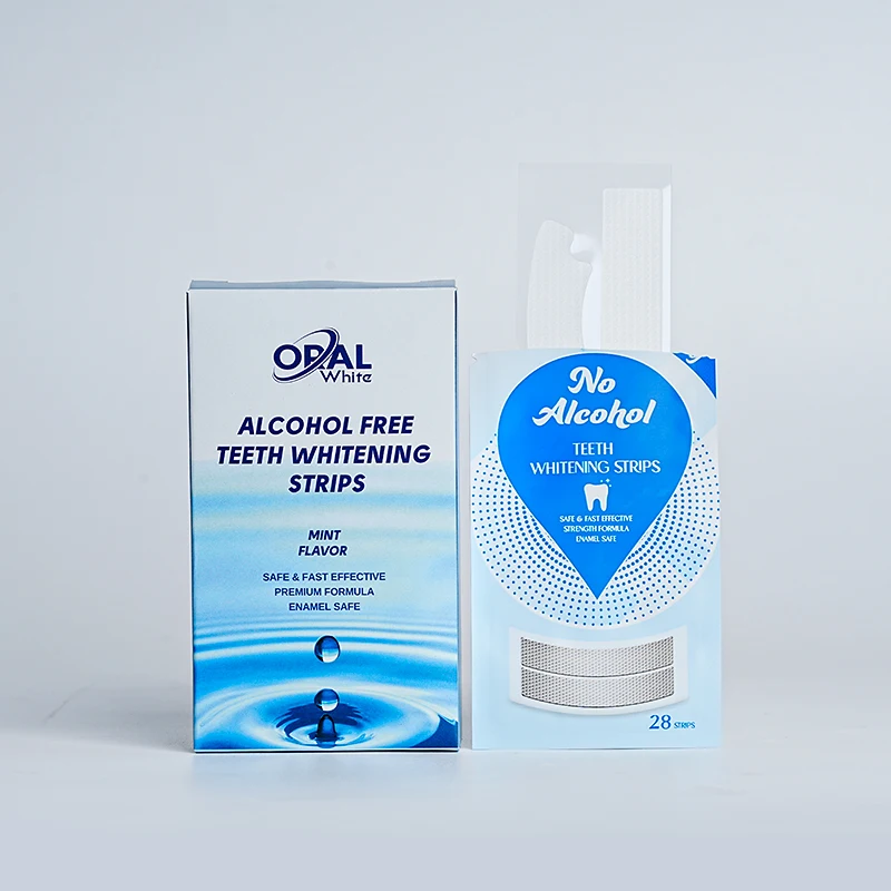 OEM ODM Bright Smile 14 Pouches Hp Good Whitening Alcohol Free Dry Teeth Whitening Strips