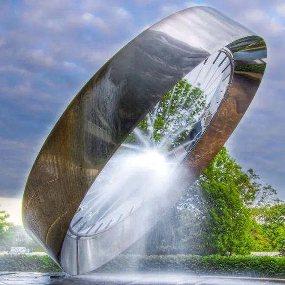 Modern Garden Pool Stainless Steel Three-Story Tower Water Fountain