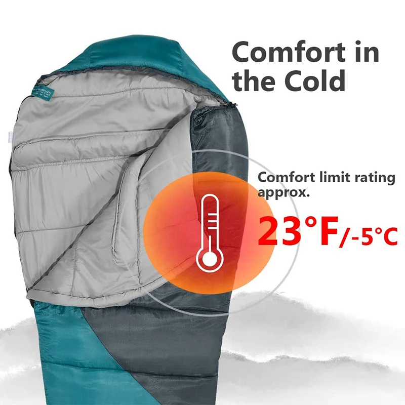 Outdoor Mummy Sleeping Bags Unique Comfortable Camping Hiking With Compression Sack