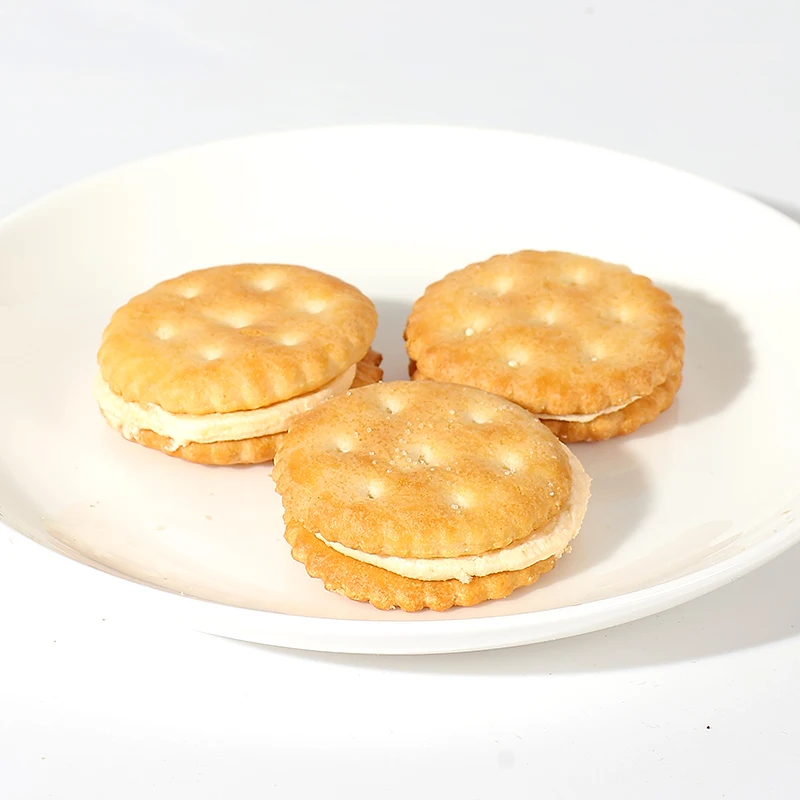 Private Label Exquisite Elegant Rich-textured Sea Salt Cheese Fresh Delight Sandwich Biscuits