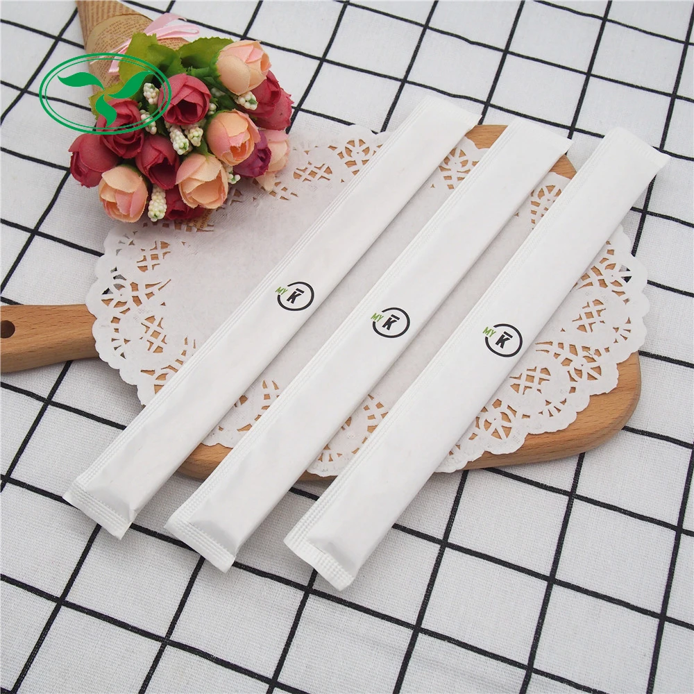 Wholesale bamboo disposable chopsticks tensoge sushi chopsticks with customized full sleeve paper