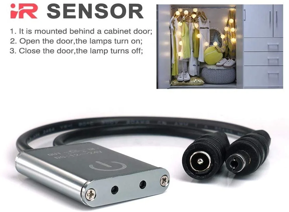 Hand waving sensor switch IR sensor for kitchen cabinet/wardrobe/closet/display cabinet/mirror /shelf China supplier 2019