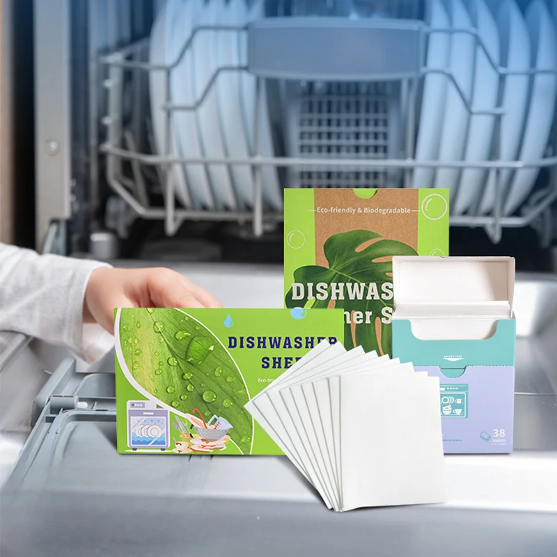 Biodegradable Formula Auto Dishwasher Tablets Natural Dish Cleaner Detergent Dishwasher Washing Paper