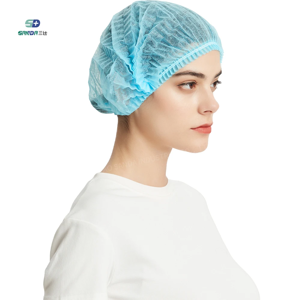 Hot disposable hair net non woven clip cap makeup spa food industry disposable clip cap