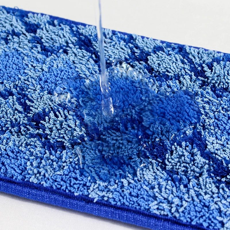 Custom industrial commercial medium trapezoidal microfiber flat mop pad replacement head wet mops Refill Heads