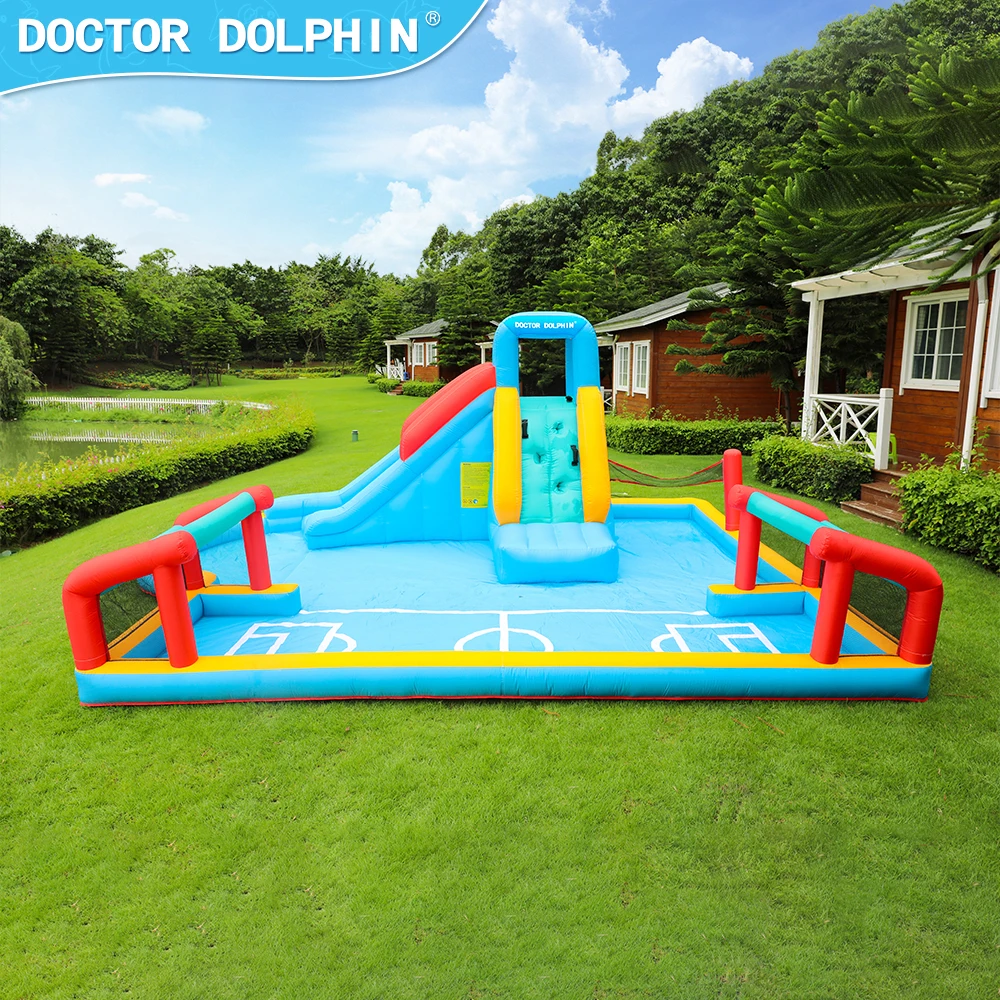 Doctor Dolphin EN71 kids jumping slide water castle Inflatable Bounce castle Commercial Inflatable Bouncy House