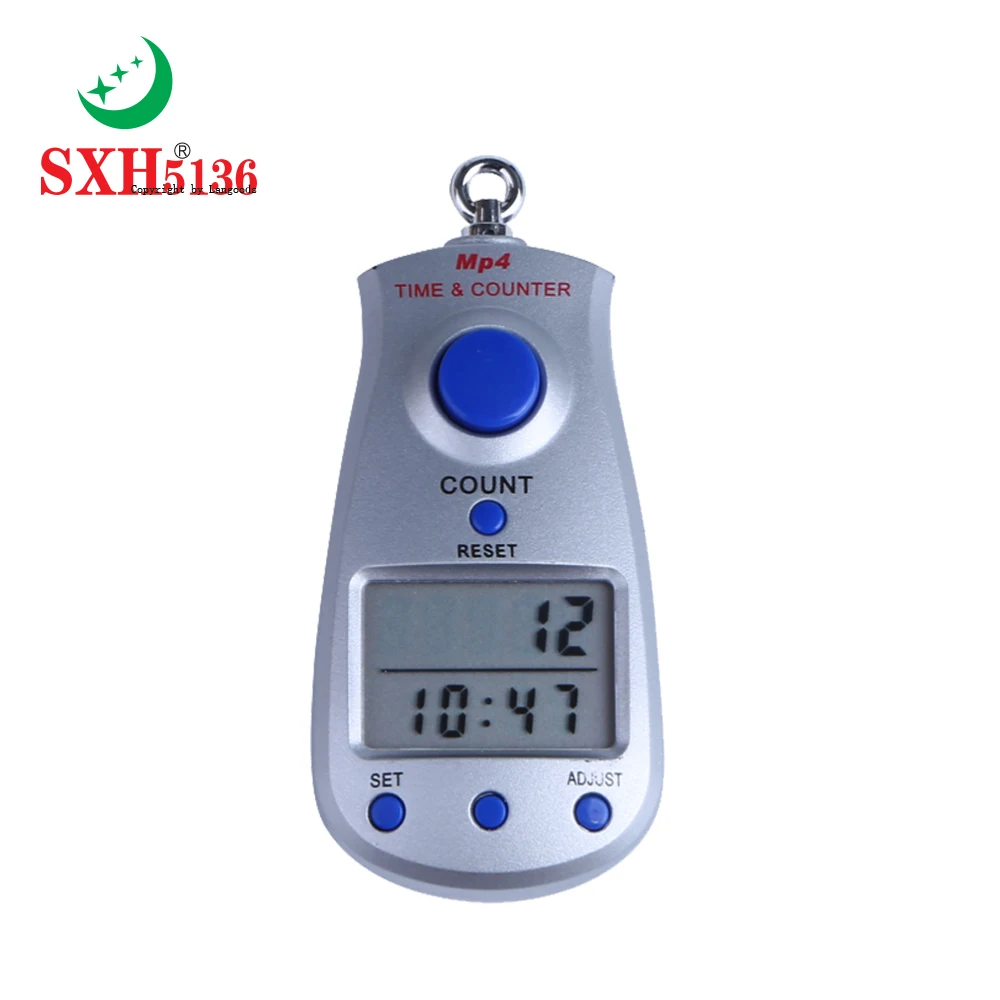 SXH5136 Factory Wholesale Big Screen Electronics Digital Tally Counter with Time Prayer Digital Tasbih Clicker Counter