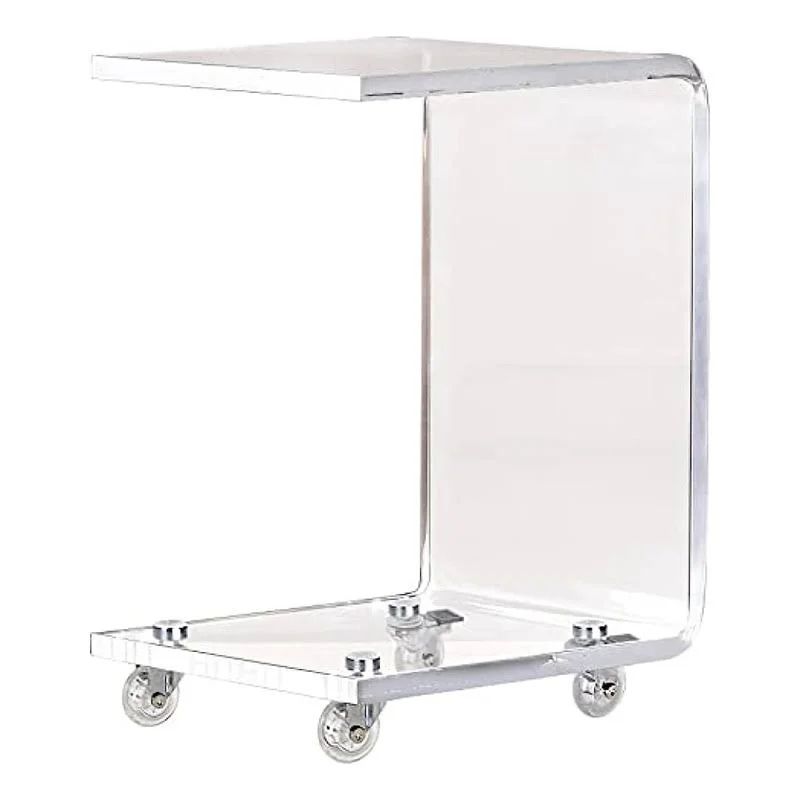 Оптовая Продажа с фабрики на заказ прозрачный поднос кофе акриловый складной столик