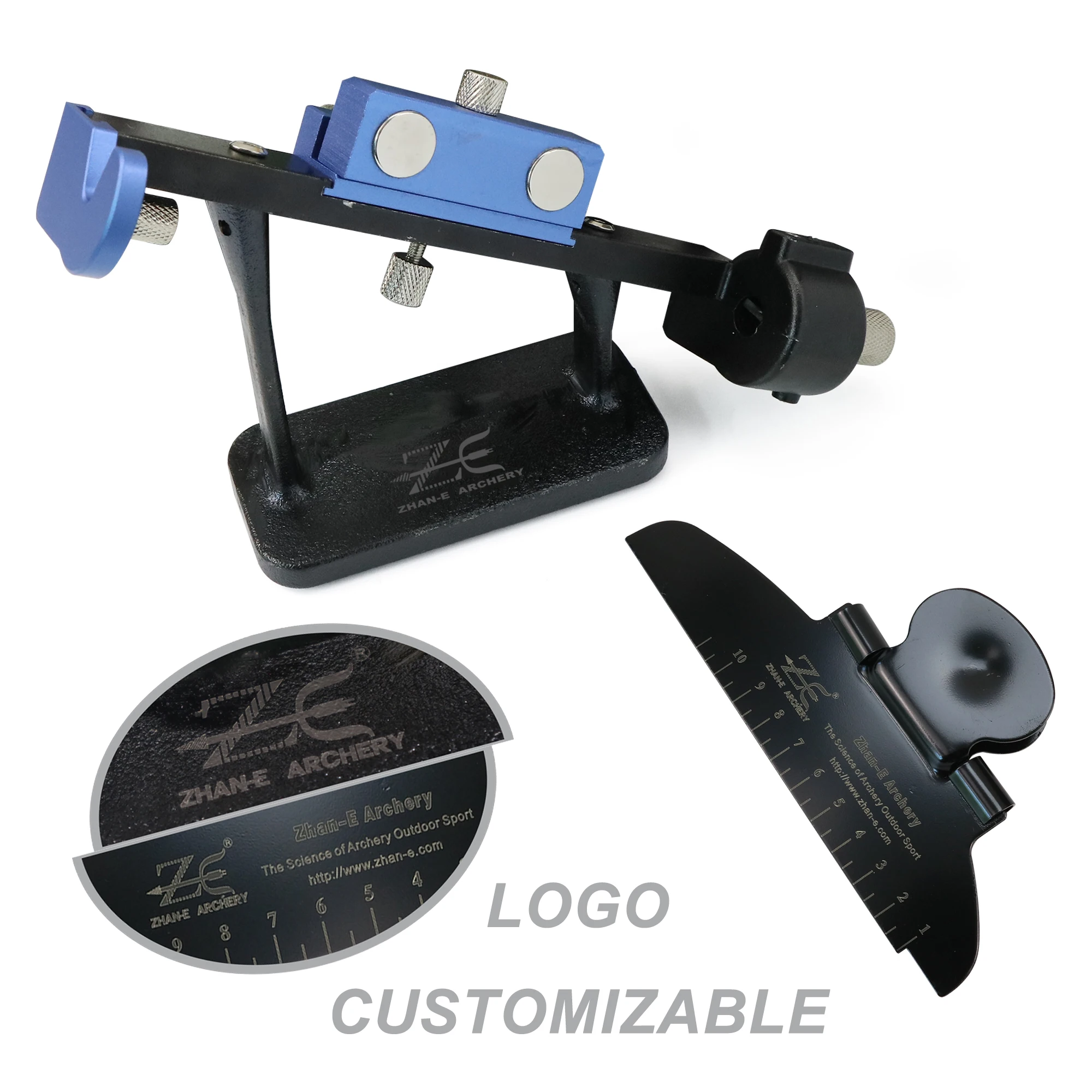 Archery Arrow Fletching Jig for DIY Feather Vanes Stick Tool Adjustable Metal Bonding Jig for Crossbow Bolts