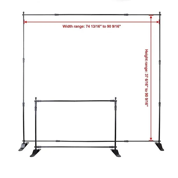 Exhibition Retractable Dye-sublimation Step and Repeat Banner Stand Backdrop