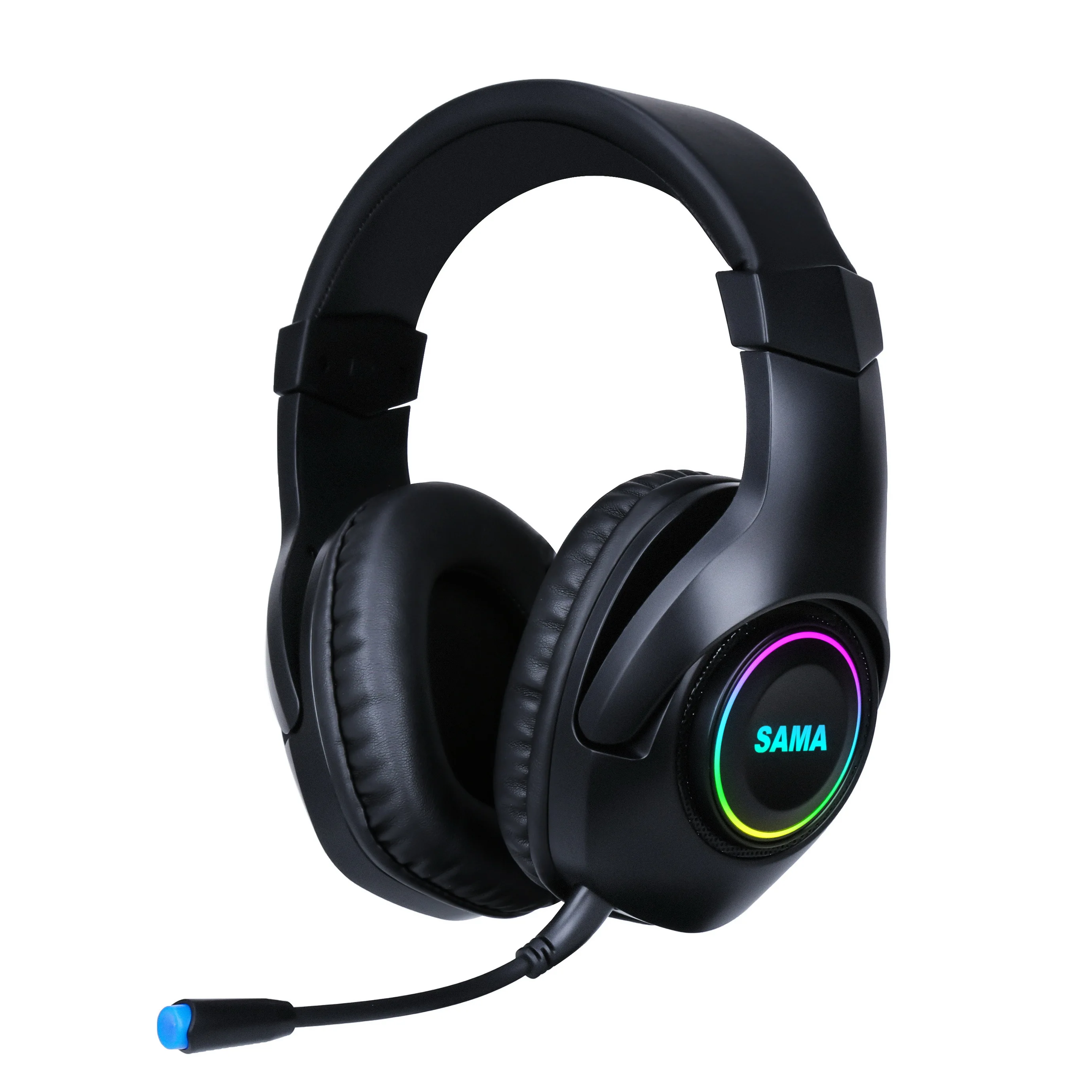 SAMA RGB Gaming Headset Wholesale Wireless Headset Headphones OEM Headphone with Microphone
