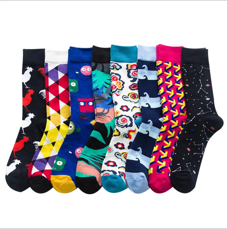 
Casual Cotton Socks Design Multi-Color Fashion Dress Mens Socks 