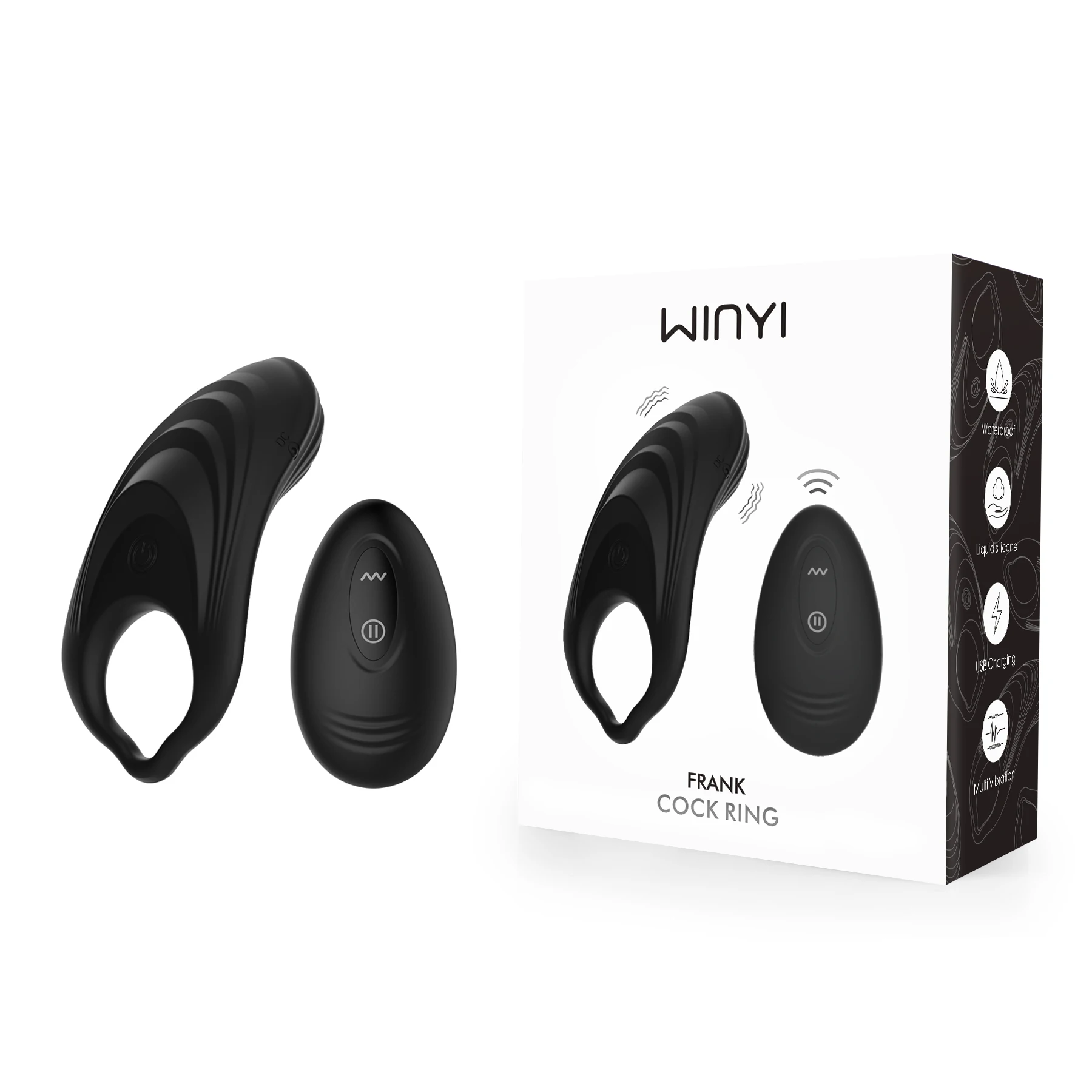 WINYI Vibrating Penis Ring custom logo Wholesale Adult Products S remote silicone Cock Ring vibrator ex Toys for Men