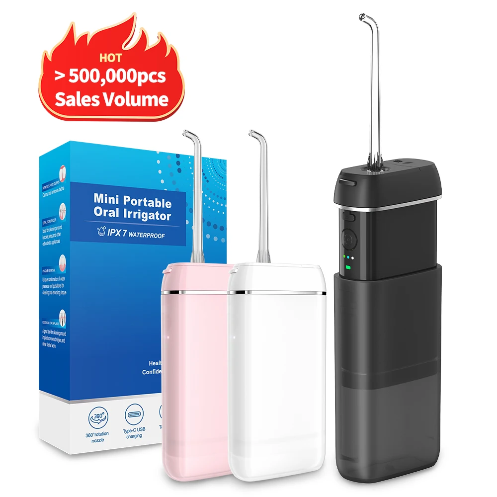 New Design Cordless Portable Oral Irrigation Electric Flosser 140ml Mini Water Floss for Travel, office use